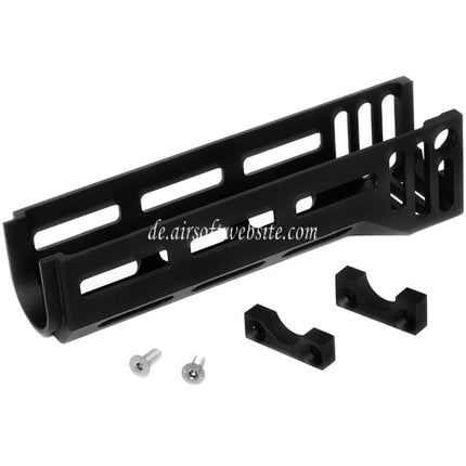 5KU 158mm Aluminium AKM M-LOK Unteres Handschutz system Geeignet für D-Boys CYMA E&L GHK LCT Tokyo Marui AK Serie GBB AEG Gewehre Airsoft Schwarz