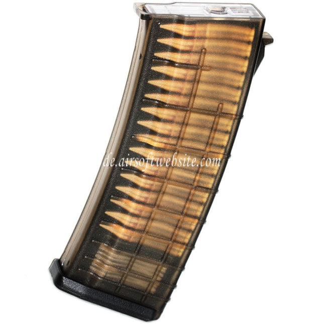 CYMA 170rd Mip-Cap Bulgarian Waffle Magazin Geeignet für AK Serie AEG Gewehre Airsoft Durchscheinendes Braun