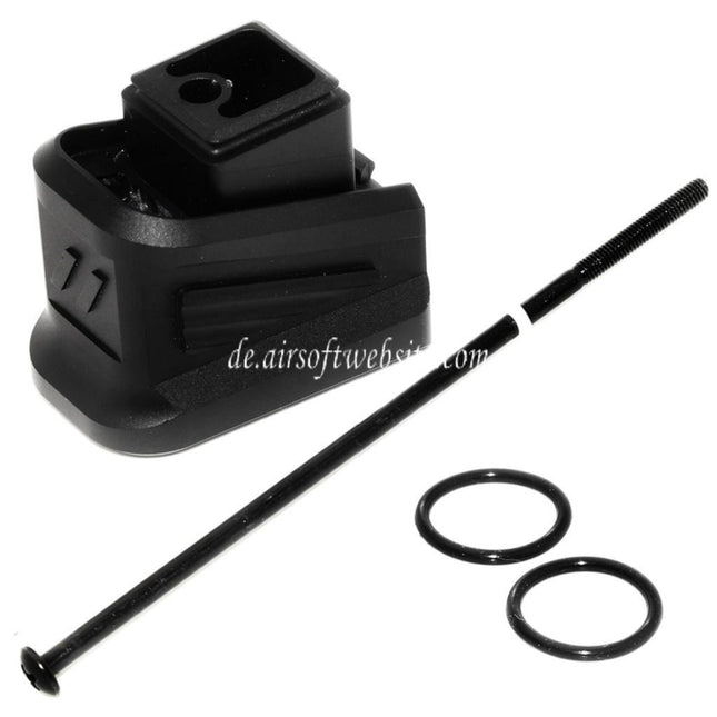 5KU CNC Aluminum Magazin Erweiterungspad Geeignet für Tokyo Marui G17 G18C G-Serie GBB Pistolen Magazin