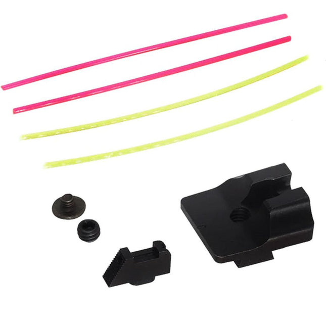 Guns Modify GM CNC Stahl W-Stil Fiberglasvisier Set Geeignet für Umarex VFC G-Serie GBB Pistolen Airsoft