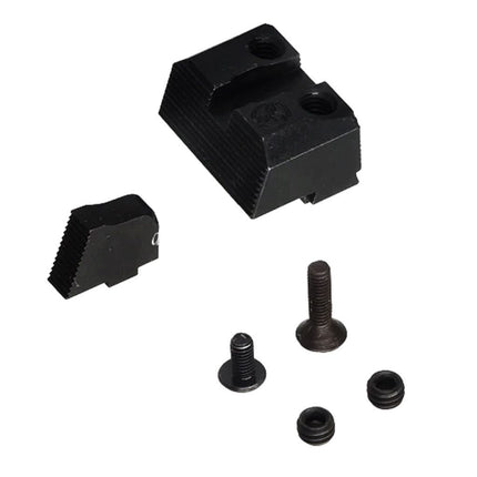 Guns Modify GM CNC Stahl SU Stil Schalldämpfer Visierset vorne hinten Geeignet für WE(WE-TECH) Tokyo Marui G-Serie GBB Pistolen Airsoft Schwarz