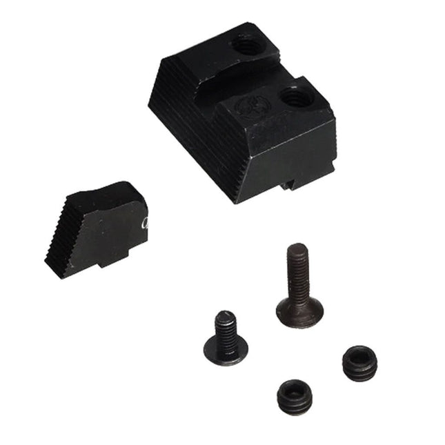 Guns Modify GM CNC Stahl SU Stil Schalldämpfer Visierset vorne hinten Geeignet für WE(WE-TECH) Tokyo Marui G-Serie GBB Pistolen Airsoft Schwarz