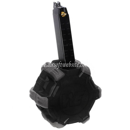 WE (WE-TECH) 350rd Gas Trommelmagazin Geeignet für G17 G18C G-Serie GBB Pistolen Airsoft