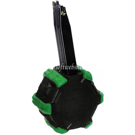 WE (WE-TECH) 350rd Gas Trommelmagazin Geeignet für Hi-Capa GBB Pistolen Airsoft