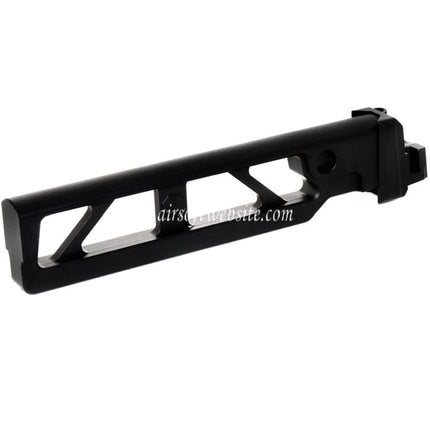 5KU Aluminium 6-Positions Skeleton ST-6 Klappschaftrohr mit Adapter Geeignet für D-Boys GHK LCT CYMA AKS74 AK-105 Serie AEG GBB Gewehre Airsoft Schwarz