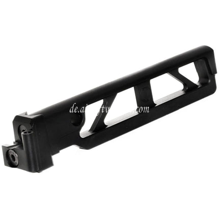 5KU Aluminium 6-Positions Skeleton ST-6 Klappschaftrohr mit Adapter Geeignet für E&L AKS74 AK-105 Serie AEG GBB Gewehre Airsoft Schwarz