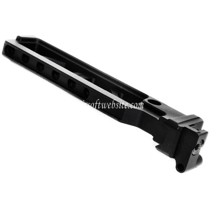 5KU Aluminium 6-Positions Skeleton ST-6 Klappschaftrohr mit Adapter Geeignet für E&L AKS74 AK-105 Serie AEG GBB Gewehre Airsoft Schwarz