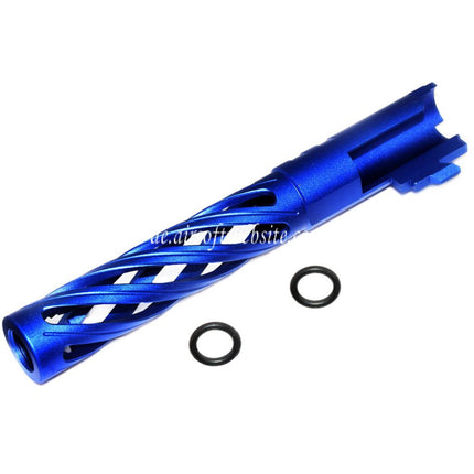 5KU 5 Zoll 123/127mm CNC Tornado Spiral Hollow Äußerer Lauf +11mm CW im Uhrzeigersinn Geeignet für Armorer Works AW WE-TECH Tokyo Marui Hi-Capa 5.1 GBB Pistolen Airsoft