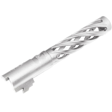 5KU 5 Zoll 123/127mm CNC Tornado Spiral Hollow Äußerer Lauf +11mm CW im Uhrzeigersinn Geeignet für Armorer Works AW WE-TECH Tokyo Marui Hi-Capa 5.1 GBB Pistolen Airsoft