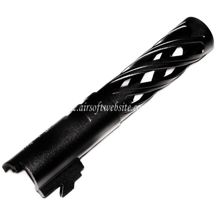 5KU 4.3 Zoll 106mm/110mm CNC Tornado Spiral Hollow Äußerer Lauf +11mm CW im Uhrzeigersinn Geeignet für Tokyo Marui Hi-Capa 4.3 GBB Pistolen Airsoft