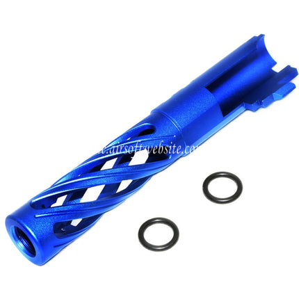 5KU 4.3 Zoll 106mm/110mm CNC Tornado Spiral Hollow Äußerer Lauf +11mm CW im Uhrzeigersinn Geeignet für Tokyo Marui Hi-Capa 4.3 GBB Pistolen Airsoft