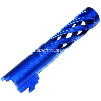 5KU 4.3 Zoll 106mm/110mm CNC Tornado Spiral Hollow Äußerer Lauf +11mm CW im Uhrzeigersinn Geeignet für Tokyo Marui Hi-Capa 4.3 GBB Pistolen Airsoft