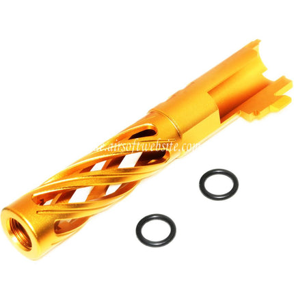 5KU 4.3 Zoll 106mm/110mm CNC Tornado Spiral Hollow Äußerer Lauf +11mm CW im Uhrzeigersinn Geeignet für Tokyo Marui Hi-Capa 4.3 GBB Pistolen Airsoft