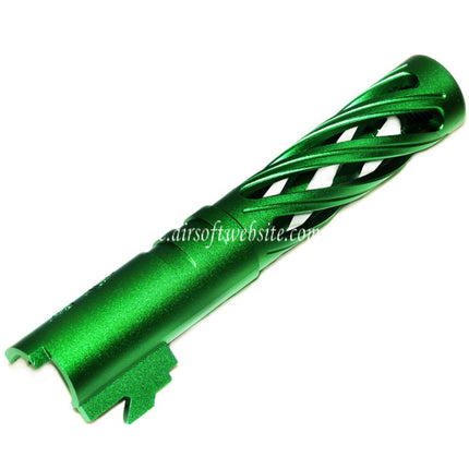 5KU 4.3 Zoll 106mm/110mm CNC Tornado Spiral Hollow Äußerer Lauf +11mm CW im Uhrzeigersinn Geeignet für Tokyo Marui Hi-Capa 4.3 GBB Pistolen Airsoft