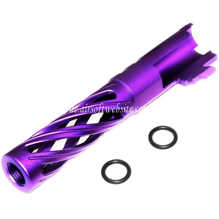 5KU 4.3 Zoll 106mm/110mm CNC Tornado Spiral Hollow Äußerer Lauf +11mm CW im Uhrzeigersinn Geeignet für Tokyo Marui Hi-Capa 4.3 GBB Pistolen Airsoft