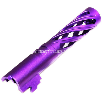 5KU 4.3 Zoll 106mm/110mm CNC Tornado Spiral Hollow Äußerer Lauf +11mm CW im Uhrzeigersinn Geeignet für Tokyo Marui Hi-Capa 4.3 GBB Pistolen Airsoft