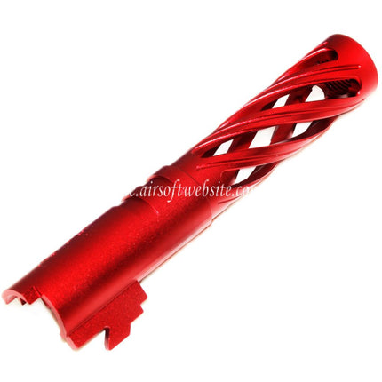 5KU 4.3 Zoll 106mm/110mm CNC Tornado Spiral Hollow Äußerer Lauf +11mm CW im Uhrzeigersinn Geeignet für Tokyo Marui Hi-Capa 4.3 GBB Pistolen Airsoft