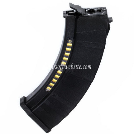 CYMA 600rd Polymer Hi-Cap Magazin mit Dummy Display Geeignet für AK Serie AEG Gewehre Airsoft Schwarz