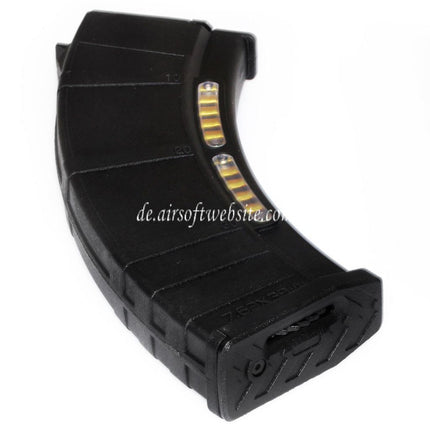 CYMA 600rd Polymer Hi-Cap Magazin mit Dummy Display Geeignet für AK Serie AEG Gewehre Airsoft Schwarz