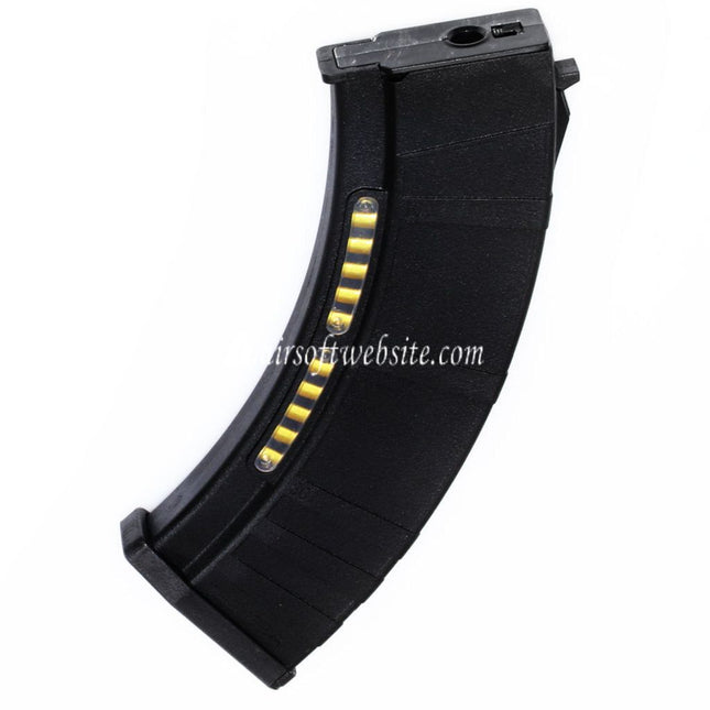 CYMA 220rd Polymer Mid-Cap Magazin mit Dummy Display Geeignet für AK Serie AEG Gewehre Airsoft Schwarz