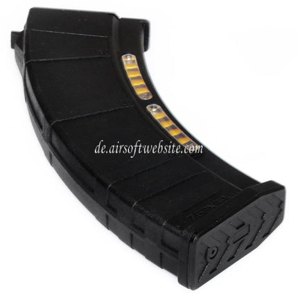 CYMA 220rd Polymer Mid-Cap Magazin mit Dummy Display Geeignet für AK Serie AEG Gewehre Airsoft Schwarz