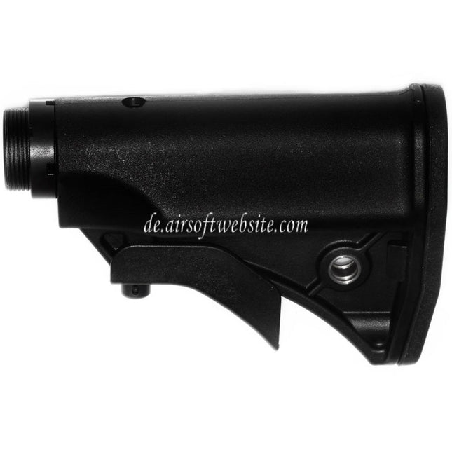 CYMA LWRCI Stil Kompakter einziehbarer Schaft mit Schaftrohr Geeignet für Platinum Serie MP5 AEG Gewehre Airsoft Schwarz