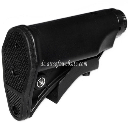 CYMA LWRCI Stil Kompakter einziehbarer Schaft mit Schaftrohr Geeignet für Platinum Serie MP5 AEG Gewehre Airsoft Schwarz