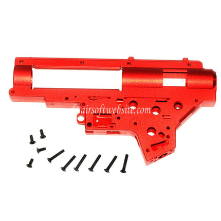 CYMA CNC Aluminum 8mm QD Getriebegehause Geeignet fur CYMA Platinum Serie SR25 QBS Serie AEG Gewehre Airsoft Rot