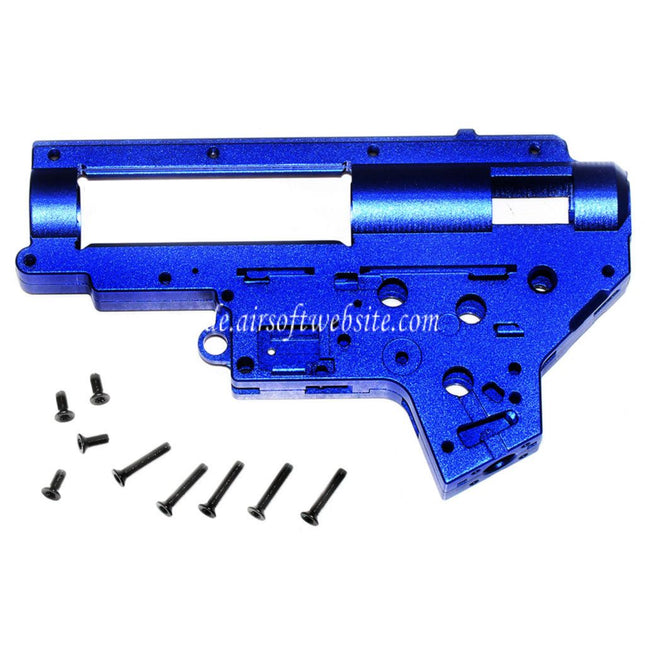 CYMA CNC Aluminum 8mm QD Getriebegehause Geeignet fur CYMA Platinum Serie M4 QBS Serie AEG Gewehre Airsoft Blau