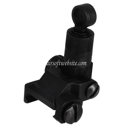 CYMA KAC Stil Micro 600m Hochklappen Kimme Geeignet für 20mm 1913 Picatinny Schiene M4 M16 AEG Gewehre Airsoft