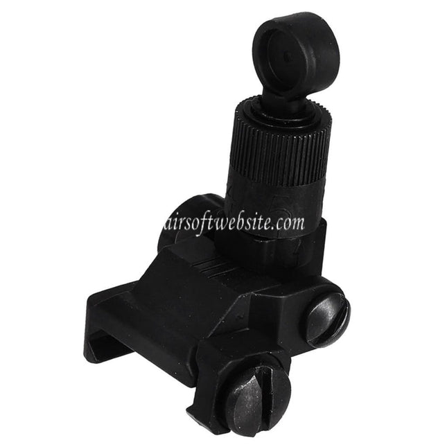 CYMA KAC Stil Micro 600m Hochklappen Kimme Geeignet für 20mm 1913 Picatinny Schiene M4 M16 AEG Gewehre Airsoft