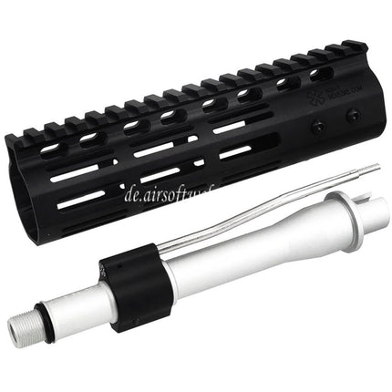 CYMA CGS Noveske SBR NSR7 (7 Zoll) M-Lok Handschutz Schienen System mit äußerer Lauf Geeignet für CYMA CGS AR M4 Tokyo Marui M4 MWS GBB Gewehre Airsoft