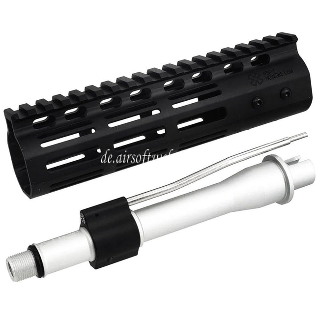 CYMA CGS Noveske SBR NSR7 (7 Zoll) M-Lok Handschutz Schienen System mit äußerer Lauf Geeignet für CYMA CGS AR M4 Tokyo Marui M4 MWS GBB Gewehre Airsoft