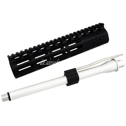 CYMA CGS Noveske N4 9.5 Zoll M-Lok Handschutz Schienen System mit äußerer Lauf Geeignet für CYMA CGS AR M4 Tokyo Marui M4 MWS GBB Gewehre Airsoft