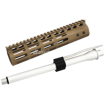 CYMA CGS Noveske N4 9.5 Zoll M-Lok Handschutz Schienen System mit äußerer Lauf Geeignet für CYMA CGS AR M4 Tokyo Marui M4 MWS GBB Gewehre Airsoft