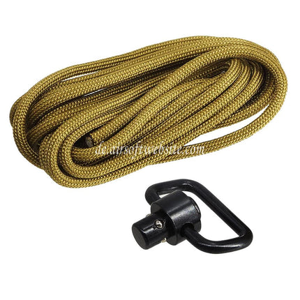 APS RS-4 Einziehbarer Schaft mit QD Riemenhalterung und Paracord Geeignet für M4 AEG Pufferrohr Gewehre Airsoft Schwarz