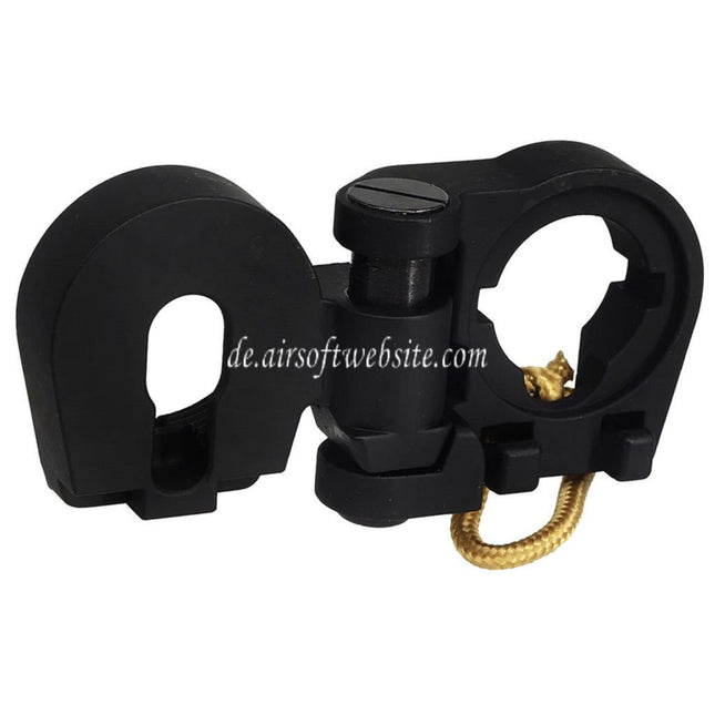 APS Metall klappbarer Gewehrschaftadapter Geeignet für APS PER EMG GBox M4 Serie GBB Gewehre Airsoft Schwarz