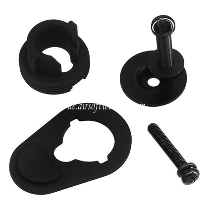 APS Metall klappbarer Gewehrschaftadapter Geeignet für APS PER EMG GBox M4 Serie GBB Gewehre Airsoft Schwarz