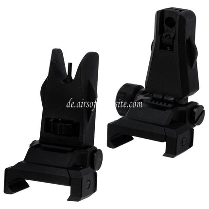 APS New Hawk Hochklappen Korn Kimme Geeignet für 20mm 1913 Picatinny Schiene M4 M16 AEG Gewehre Airsoft