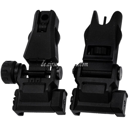 APS New Hawk Hochklappen Korn Kimme Geeignet für 20mm 1913 Picatinny Schiene M4 M16 AEG Gewehre Airsoft