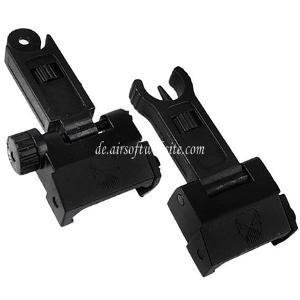 APS New Phantom Hochklappen Korn Kimme Geeignet für 20mm 1913 Picatinny Schiene M4 M16 AEG Gewehre Airsoft