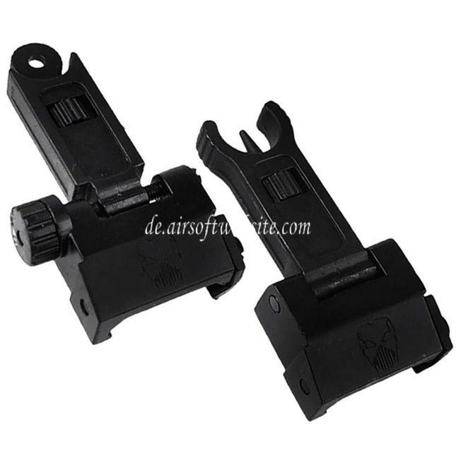 APS New Phantom Hochklappen Korn Kimme Geeignet für 20mm 1913 Picatinny Schiene M4 M16 AEG Gewehre Airsoft