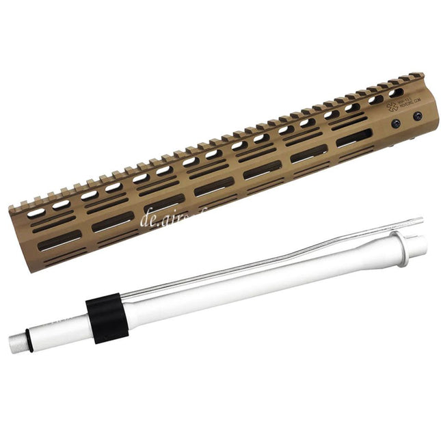CYMA CGS Noveske N4 13.5 Zoll M-Lok Handschutz Schienen System mit äußerer Lauf Geeignet für CYMA CGS AR M4 Tokyo Marui M4 MWS GBB Gewehre Airsoft