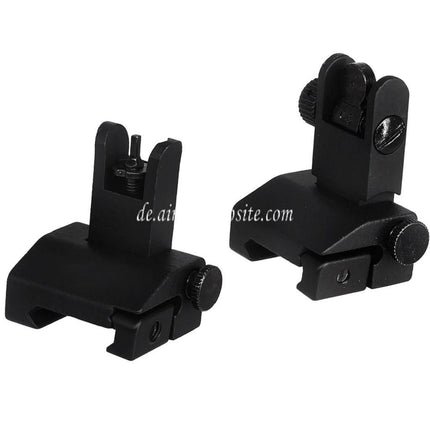 CYMA Metall Hochklappen Korn Kimme Geeignet für 20mm 1913 Picatinny Schiene M4 M16 AEG Gewehre Airsoft