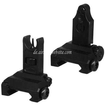 CYMA Metall Spikes Hochklappen Korn Kimme Geeignet für 20mm 1913 Picatinny Schiene M4 M16 AEG Gewehre Airsoft