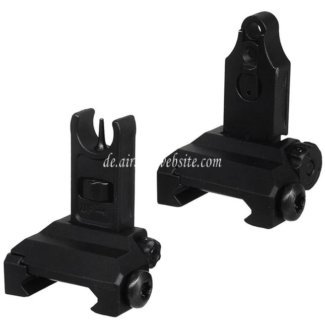 CYMA Metall Spikes Hochklappen Korn Kimme Geeignet für 20mm 1913 Picatinny Schiene M4 M16 AEG Gewehre Airsoft