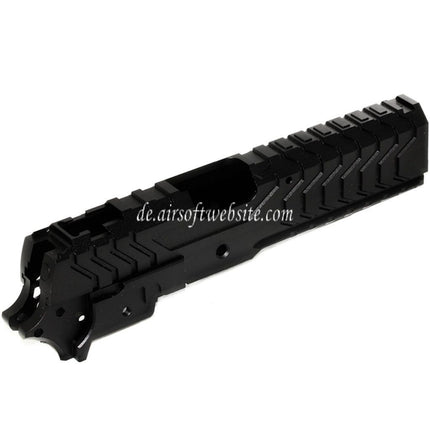 5KU CNC Aluminium Matrix Stil Schlitten Mittlerer Rahmen Set Geeignet für Tokyo Marui Hi-Capa Serie GBB Pistolen Airsoft