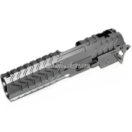 5KU CNC Aluminium Matrix Stil Schlitten Mittlerer Rahmen Set Geeignet für Tokyo Marui Hi-Capa Serie GBB Pistolen Airsoft