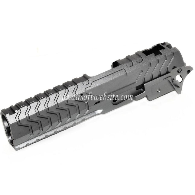 5KU CNC Aluminium Matrix Stil Schlitten Mittlerer Rahmen Set Geeignet für Tokyo Marui Hi-Capa Serie GBB Pistolen Airsoft