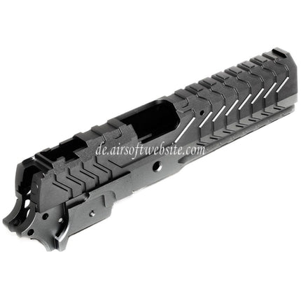 5KU CNC Aluminium Matrix Stil Schlitten Mittlerer Rahmen Set Geeignet für Tokyo Marui Hi-Capa Serie GBB Pistolen Airsoft